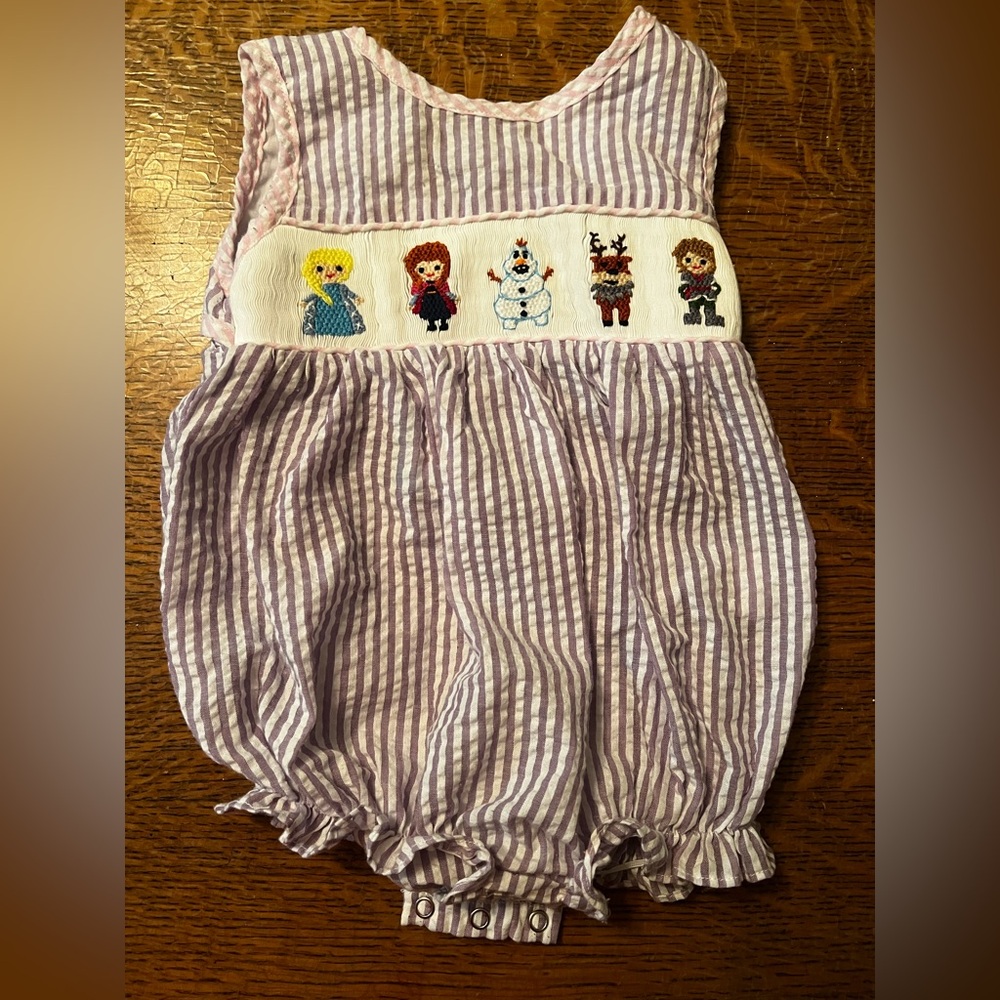 Smocked flamingo bubble 18m frozen